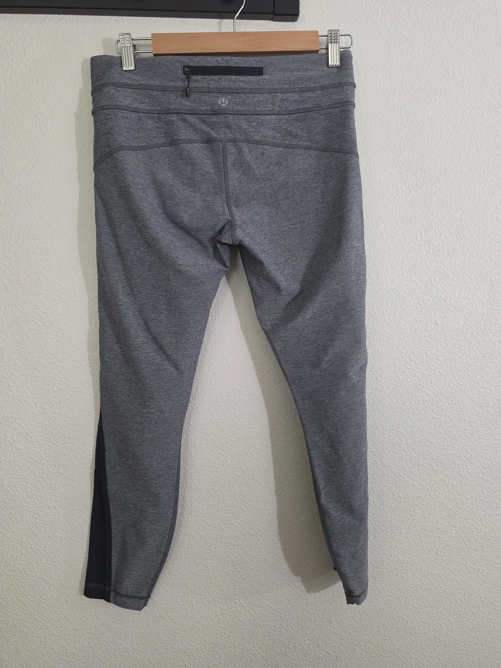 lululemon athletica Gray Leggings with Black Side Panels